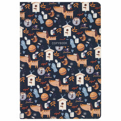 Тетради 40 л. в клетку обложка SoftTouch, НАБОР 3 шт., бежевая бумага 70 г/<wbr/>м<sup>2</sup>, сшивка, А5 (147&times;210 мм), PATTERN, BRAUBERG, 403792