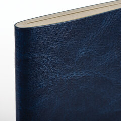 Тетрадь 60 л. в клетку обложка гладкий кожзам, сшивка, А4 (210&times;297мм), ТЕМНО-СИНИЙ, BRAUBERG VIVA, 403906