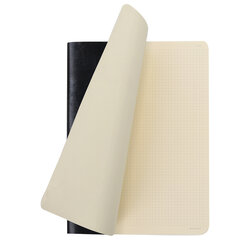 Тетрадь 60 л. в клетку обложка гладкий кожзам, сшивка, А4 (210&times;297мм), ЧЕРНЫЙ, BRAUBERG VIVA, 403907