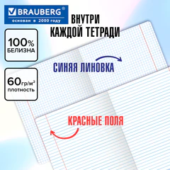 Тетради предметные, КОМПЛЕКТ 12 ПРЕДМЕТОВ, 48 листов, глянцевый УФ-лак, BRAUBERG, "DARK", 404028