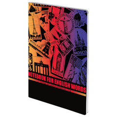 Тетрадь-словарь для записи английских слов, А5, 60 л., КОЖЗАМ, сшивка, клетка, &laquo;World&raquo;, BRAUBERG, 404038