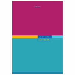 Тетрадь А4, 60 л., BRAUBERG, скоба, клетка, обложка картон, &laquo;Color&raquo;, 404043