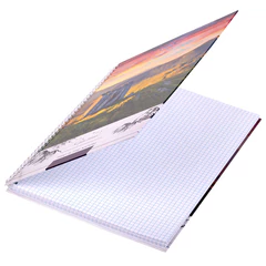 Тетрадь А4, 80 л., BRAUBERG, гребень, клетка, обложка твердая, &laquo;Nature&raquo;, 404054