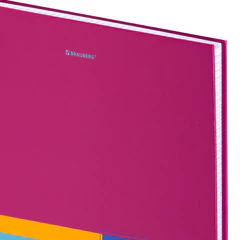 Тетрадь А4, 80 л., BRAUBERG, гребень, клетка, обложка твердая, &laquo;Color&raquo;, 404055