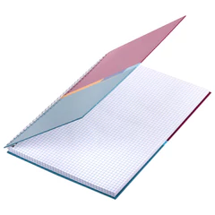 Тетрадь А4, 80 л., BRAUBERG, гребень, клетка, обложка твердая, &laquo;Color&raquo;, 404055