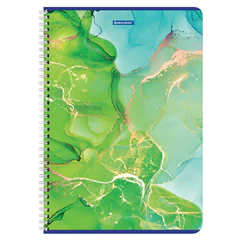 Тетрадь А4, 96 л., BRAUBERG, гребень, клетка, матовая ламинация, &laquo;Marble&raquo;, 404063