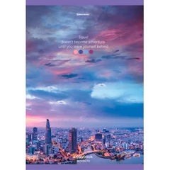 Тетрадь А4, 96 л., BRAUBERG, скоба, клетка, обложка картон, &laquo;Journey&raquo;, 404064