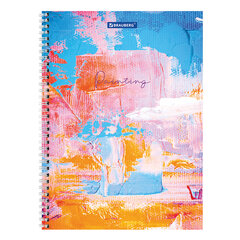 Тетрадь А4, 120 л., BRAUBERG гребень, клетка, обложка картон, &laquo;Painting&raquo;, 404072