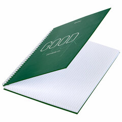 Тетрадь А4, 120 л., BRAUBERG, гребень, клетка, обложка твердая, &laquo;Good Luck&raquo;, 404074