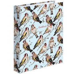 Тетрадь на кольцах А5 (175&times;215 мм), 120 листов, твердый картон, клетка, BRAUBERG, Щеглы, 404079