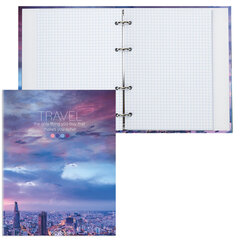 Тетрадь на кольцах А5 (175&times;215 мм), 120 листов, твердый картон, клетка, BRAUBERG, Travel, 404080