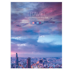 Тетрадь на кольцах А5 (175&times;215 мм), 120 листов, твердый картон, клетка, BRAUBERG, Travel, 404080