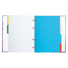 Тетрадь на кольцах А5 (175&times;215 мм), 120 листов, твердый картон, клетка, с разделителями, BRAUBERG, Marble, 404086