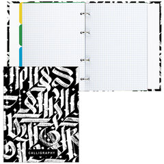 Тетрадь на кольцах А5 (175&times;215 мм), 240 листов, твердый картон, клетка, с разделителями, BRAUBERG, Calligraphy,404097