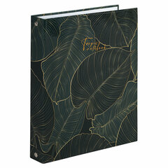 Тетрадь на кольцах А5 (175&times;215 мм), 240 листов, твердый картон, клетка, с разделителями, BRAUBERG, Листья, 404099