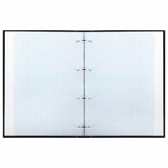 Тетрадь на кольцах БОЛЬШАЯ А4 (210&times;305 мм), 100 листов, твердый картон, клетка, BRAUBERG, Dark, 404101