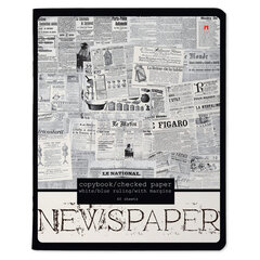 Тетрадь А5 48 л. АЛЬТ скоба, клетка, глянцевый лак, &laquo;Газета&raquo; (5 видов), 7-48-1146