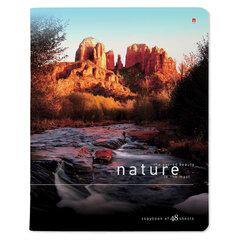 Тетрадь А5 48 л. АЛЬТ скоба, клетка, глянцевый лак, &laquo;Природа&raquo; (5 видов), 7-48-028