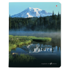 Тетрадь А5 48 л. АЛЬТ скоба, клетка, глянцевый лак, &laquo;Природа&raquo; (5 видов), 7-48-028