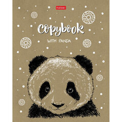 Тетрадь А5, 48 л., HATBER, скоба, клетка, обложка крафт-картон, &laquo;Милые зверьки&raquo; (микс в спайке), 066339