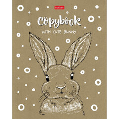 Тетрадь А5, 48 л., HATBER, скоба, клетка, обложка крафт-картон, &laquo;Милые зверьки&raquo; (микс в спайке), 066339