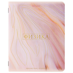 Тетрадь предметная &laquo;PASTEL&raquo; 48 л., SoftTouch, фольга, ФИЗИКА, клетка, BRAUBERG, 404319