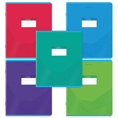 Тетрадь А5, 48 л., BRAUBERG, скоба, клетка, выборочный лак, &laquo;Классика&raquo; (микс в спайке), 404344