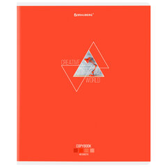 Тетрадь А5, 48 л., BRAUBERG, скоба, клетка, глянцевый лак, &laquo;Smart&raquo; (микс в спайке), 404345