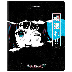 Тетрадь А5, 48 л., BRAUBERG, скоба, клетка, глянцевый лак, &laquo;Аниме&raquo; (микс в спайке), 404347