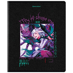 Тетрадь А5, 48 л. BRAUBERG, скоба, клетка, глянцевый лак, &laquo;Anime&raquo; (микс в спайке), 404348