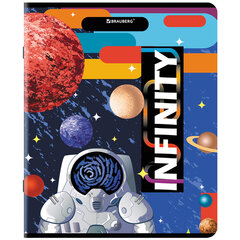 Тетрадь А5, 48 л., BRAUBERG, скоба, клетка, TWIN-лак, &laquo;SpaceX&raquo; (микс в спайке), 404354