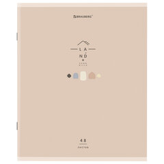 Тетрадь А5 48 л. BRAUBERG скоба, клетка, обложка картон, &laquo;Natural&raquo; (микс в спайке), 404359