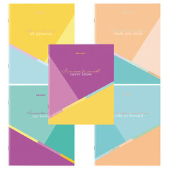 Тетрадь А5 48 л. BRAUBERG скоба, клетка, обложка картон, &laquo;Multicolor&raquo; (микс в спайке), 404361