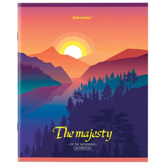 Тетрадь А5 48 л. BRAUBERG скоба, клетка, обложка картон, &laquo;Majesty&raquo; (микс в спайке), 404368