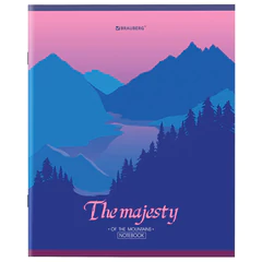 Тетрадь А5 48 л. BRAUBERG скоба, клетка, обложка картон, &laquo;Majesty&raquo; (микс в спайке), 404368