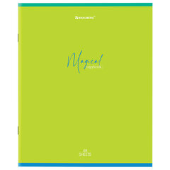 Тетрадь А5 48 л. BRAUBERG скоба, линия, обложка картон, &laquo;Magical Colors&raquo; (микс в спайке), 404385