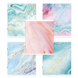Тетради КОМПЛЕКТ 5 шт. А5, 48 л. BRAUBERG, скоба, клетка, SoftTouch, фольга, "Pastel Marble", 404398
