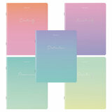 Тетради КОМПЛЕКТ 5 шт. А5, 48 л. BRAUBERG, скоба, клетка, SoftTouch, фольга, "Inspiration", 404399