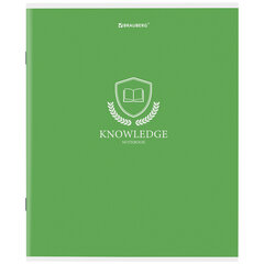 Тетрадь А5, 80 л., BRAUBERG, скоба, клетка, обложка картон, &laquo;Knowledge&raquo;, 404409