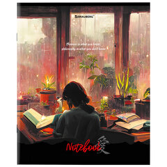 Тетрадь А5, 80 л., BRAUBERG, скоба, клетка, обложка картон, &laquo;Anime Girls&raquo;, 404412
