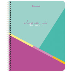 Тетрадь А5 80 л. BRAUBERG, гребень, клетка, обложка картон, &laquo;Multicolor&raquo; (микс в спайке), 404416