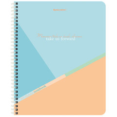 Тетрадь А5 80 л. BRAUBERG, гребень, клетка, обложка картон, &laquo;Multicolor&raquo; (микс в спайке), 404416