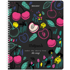 Тетрадь А5 96 л. BRAUBERG, гребень, клетка, глянцевая ламинация, &laquo;Bright Fruits&raquo; (микс в спайке), 404420