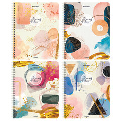 Тетрадь А5 96 л. BRAUBERG, гребень, клетка, обложка картон, &laquo;Insight&raquo; (микс в спайке), 404424