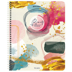 Тетрадь А5 96 л. BRAUBERG, гребень, клетка, обложка картон, &laquo;Insight&raquo; (микс в спайке), 404424