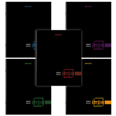 Тетрадь А5, 96 л., BRAUBERG, скоба, клетка, глянцевая ламинация, &laquo;Dark&raquo;, 404428