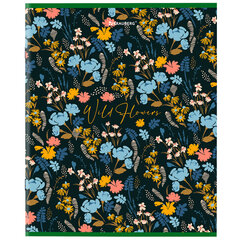 Тетрадь А5, 96 л., BRAUBERG, скоба, клетка, глянцевая ламинация, &laquo;Wild Flowers&raquo;, 404429