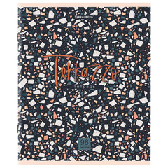 Тетрадь А5 96 л. BRAUBERG скоба, клетка, обложка картон, &laquo;Terrazzo&raquo; (микс в спайке), 404437