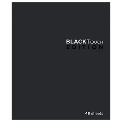 Тетрадь А5, 48 л., ПЗБМ, скоба, клетка, Soft Touch, брайль 3D, &laquo;БлэкТач&raquo;, 028831