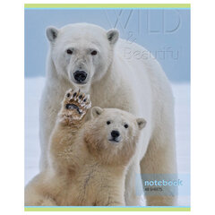 Тетрадь А5, 48 л., HATBER-ECO скоба, офсет №2 ЭКОНОМ, клетка, обложка мелованная бумага, &laquo;Дикий мир&raquo;, 075790